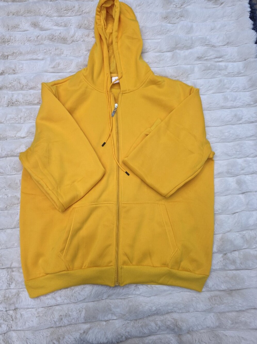 Kids Yellow Zip-Up Hoodie Jacket